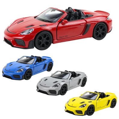 Porsche Spyder 718 RS Modellauto Sportwagen Boxster Welly 1:38 Cabriolet 12cm