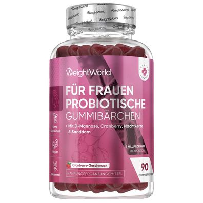 Probiotische Gummies Für Frauen - 45 Tage Vorrat - 90 Gummibärchen - WeightWorld