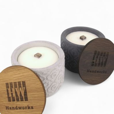 Tine Beton Wachsfresser 10cm | Outdoor kompaktes Tischfeuer für Kerzenreste