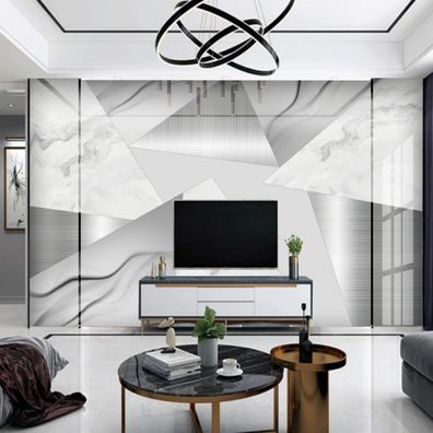 Designer Wandtattoo Metall Geometrie Fototapete Abziehbar Modern 10424