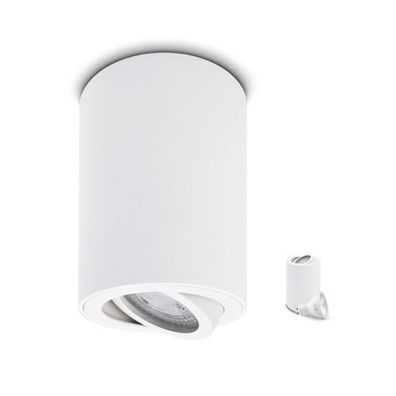 Aufbauspot OH36 Deckenleuchte RUND Farbe WEIß Deckenstrahler Aluminium IP20 LED