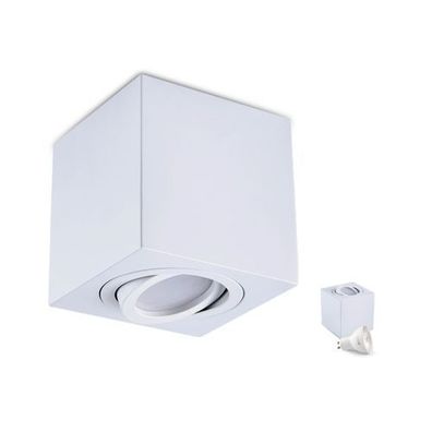 Aufbauspot OH37 Deckenleuchte Rechteck Farbe WEIß Deckenstrahler Aluminium IP20 LED