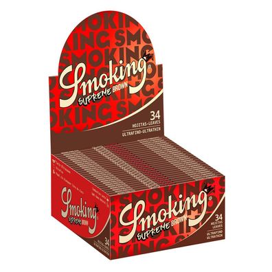Smoking Supreme Brown King Size Papers - Box 50 Hefte à 34 Blättchen