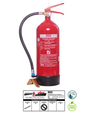 6L MBS FIRE (Anafgroup) Wasser Dauerdruck-Feuerlöscher 34A = 10LE
