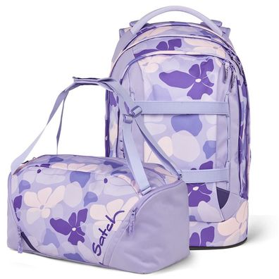 satch pack Set aus pack + Sporttasche PakDuf-25, Lilac Blossom, Mädchen & Jungen