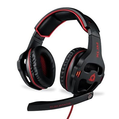 Klim Mantis 7.1 Surround Sound USB Gaming Headset für PC PS4* PS5* schwarz rot B-WARE