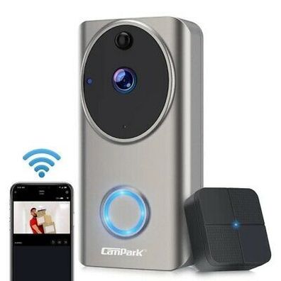 Campark DB20 Wi-Fi Video Doorbell Camera Night Vision