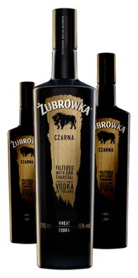 3 x Zubrówka Czarna Vodka