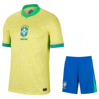 Brasilien Fußball Trikot 2024-2025 Heimtrikot Set für Kinder