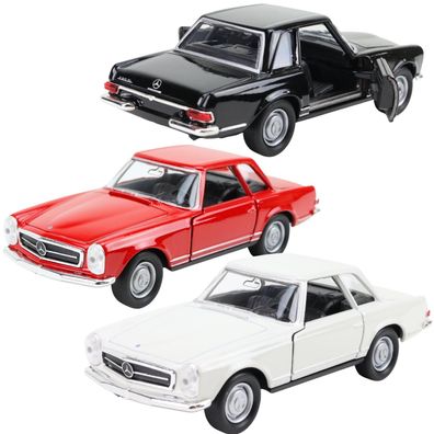 Mercedes Benz 230SL 1963 W 113 Pagode Oldtimer Sportwagen Modellauto Welly 1:38