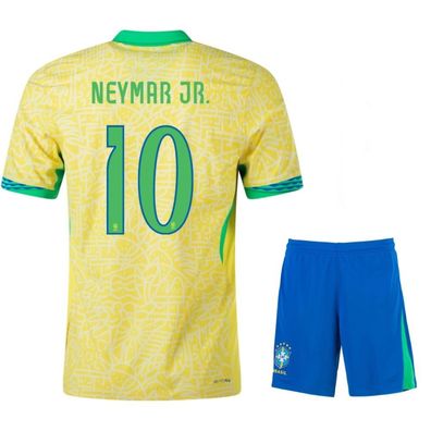 Brasilien Fußball Trikot 2024-2025 Heimtrikot Set für Kinder Neymar Jr. 10