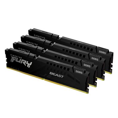 Kingston Technology FURY Beast 64 GB 5600 MT/s DDR5 CL40 DIMM (4er-Kit) Black XMP