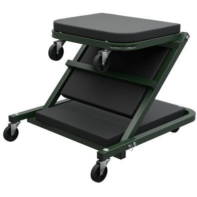 HAGO® Werkstatthocker Rollbrett Montageliege Sitz Klappbar Stahl 150kg Sitzbrett