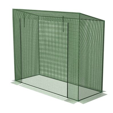 HAGO® Foliengewächshaus Tomatenhaus Pflanzenzelt Stecksystem Reißverschluss Grün