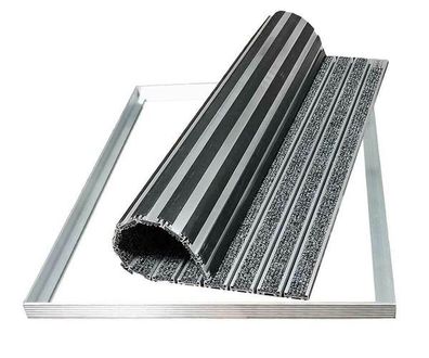 Aluprofilmatte Rips mit Alurahmen antirutsch langlebig