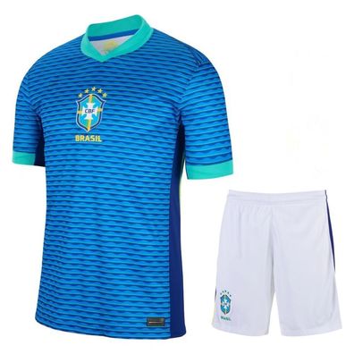 Brasilien Fußball Trikot 2024-2025 Auswärtstrikot Set für Kinder