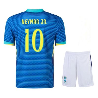 Brasilien Fußball Trikot 2024-2025 Auswärtstrikot Set für Kinder Neymar Jr. 10