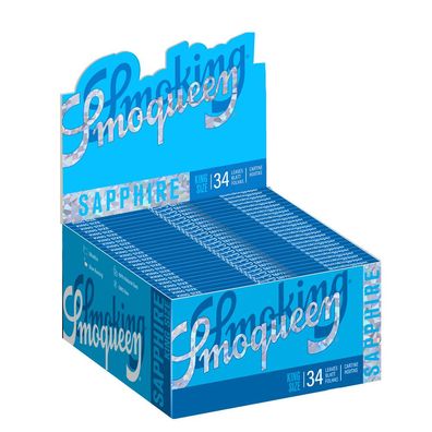 Smoking Smoqueen Sapphire King Size Papers - Box 50 Hefte à 34 Blättchen