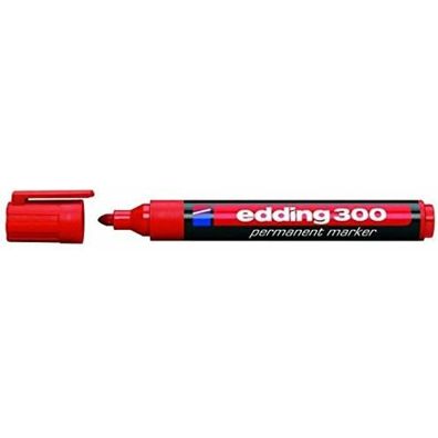 10 edding 300 Permanentmarker rot 1,5 - 3,0 mm