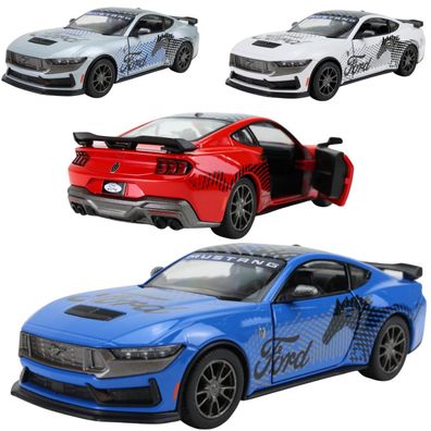 Ford Mustang 2024 Dark Horse Livery Edition Sportwagen 13cm Modellauto Kinsmart