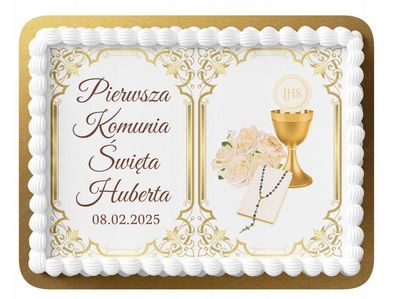 Heilige Kommunion Essbar Tortenaufleger Torte Geburstag Zuckermasse Erstkommunion k1