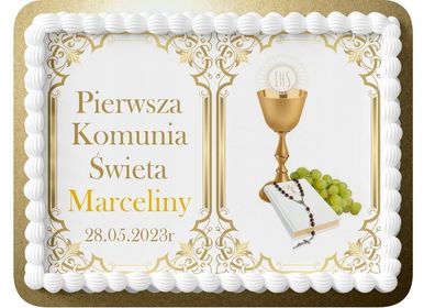 Heilige Kommunion Essbar Tortenaufleger Torte Geburstag Zuckermasse Erstkommunion k2