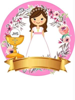 Tortenaufleger Heilige Kommunion Essbar Zuckermasse Tortenbild Deko Erstkommunion k02