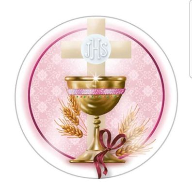 Tortenaufleger Heilige Kommunion Essbar Zuckermasse Tortenbild Deko Erstkommunion k11