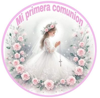 Tortenaufleger Heilige Kommunion Essbar Zuckermasse Tortenbild Deko Erstkommunion k12