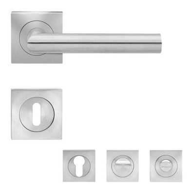 Karcher Türdrücker-Rosetten-Garnitur ER28Q Rhodos quadratisch Kosmos schwarz