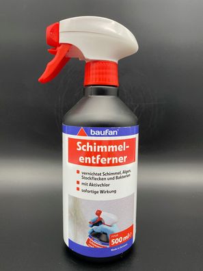 Baufan Schimmel Entferner 500ml Anti Schimmelspray gegen Algen und Stockflecken