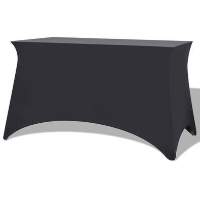 Stretch-Tischhusse 2er Set AFAU 120x60,5x74 cm Anthrazit Hussen elastisch