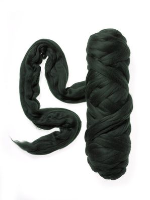30 % Rabatt: 100 g FLYFEL®-tops Kammzug Merino 19,5 mic, mulesingfrei, waldgrün
