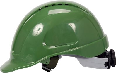 Casco di sicurezza verde, alta compressione, ABS