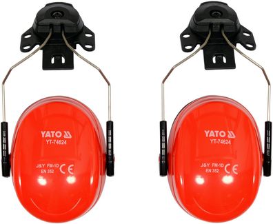 Kapselgehörschutz für Helme, SNR 28 dB, 25 mm Befestigung