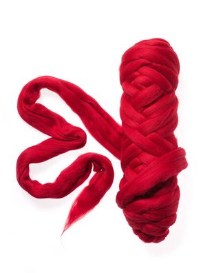 30 % Rabatt: 100 g FLYFEL®-tops Kammzug Merino 19,5 mic, mulesingfrei, passion-rot