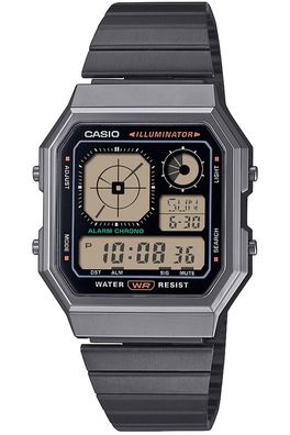 Casio Armbanduhr Digital Edgy Collection Anthrazit A130WEGG-1AEF