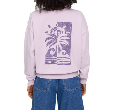 MAZINE Women Crew Back Print pastel lilac/palm