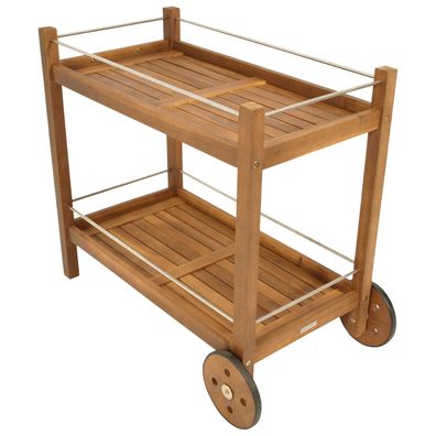 Servierwagen mit Rollen aus Akazienholz, Oberfläche geölt. FSC®-zertifiziert