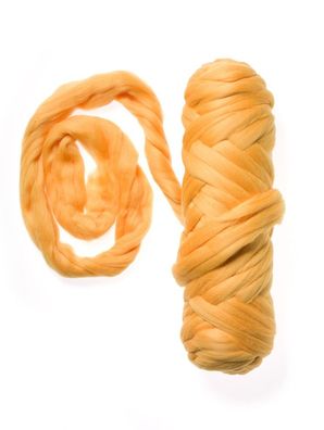 30 % Rabatt: 100 g FLYFEL®-tops Kammzug Merino 19,5 mic, mulesingfrei, indisch gelb