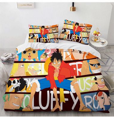 One Piece Anime 2tlg.3tlg Bettwasche Bettwaschegarnitur Deckenbezug Bedding