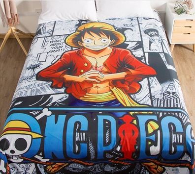 One Piece Luffy Ruffy Anime Manga bettlaken betttucher Sheet Bedsheet Neu