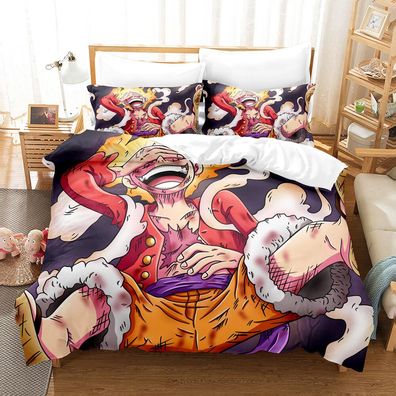 One Piece Luffy 2tlg Bettwasche Bettwaschegarnitur Deckenbezug Kopfkissenbezug