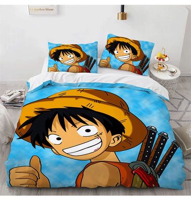 One Piece Anime 2tlg.3tlg Bettwasche Bettwaschegarnitur Deckenbezug Bedding