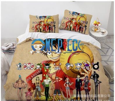 One Piece Anime 2tlg.3tlg Bettwasche Bettwaschegarnitur Deckenbezug Bedding