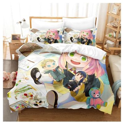 SPYxFAMILY Anime 2tlg.3tlg Bettwasche Bettwaschegarnitur Deckenbezug Bedding