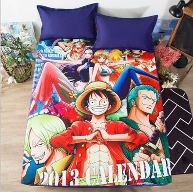 One Piece Luffy Ruffy Anime Manga Spannbettlaken Spannbetttucher Sheet Bedsheet