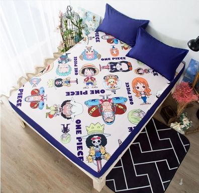 One Piece Luffy Ruffy Anime Manga Spannbettlaken Spannbetttucher Sheet Bedsheet