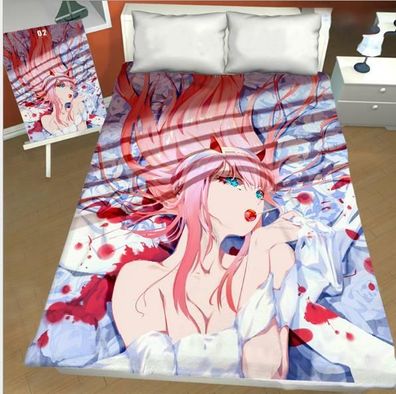 Darling in the FRANXX Anime Manga bettlaken betttucher Sheet Bedsheet Neu