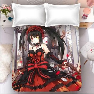DATE A LIVE Kurumi Tokisaki Anime Manga bettlaken betttucher Sheet Bedsheet